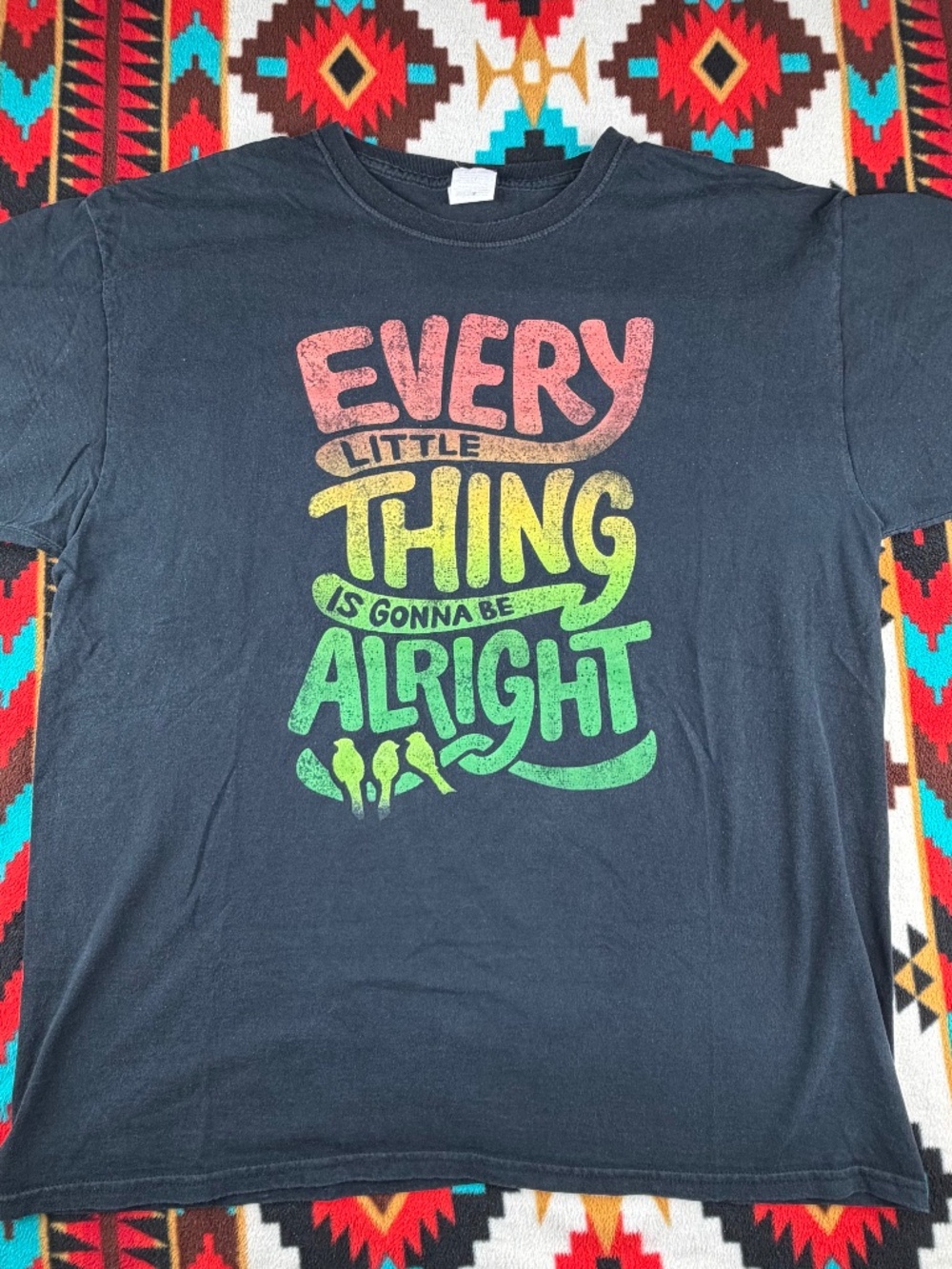 Bob Marley Every Little Thing Is Gonna Be Alright Vintage Style Rasta Large